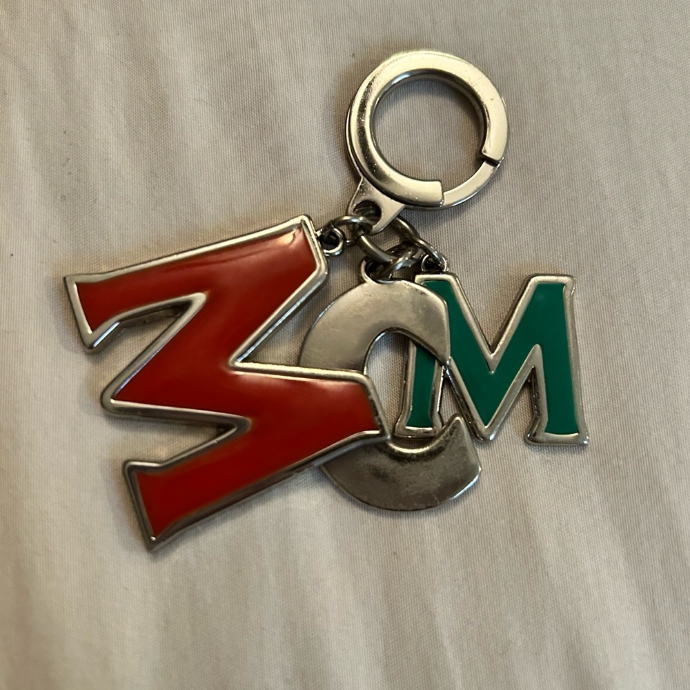 MCM Red and Green bag charm